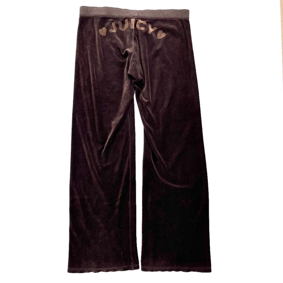 Vintage Juicy Couture Chocolate Brown Velour TrackSuit Pant Suit Hoodie Set - Picture 2 of 13